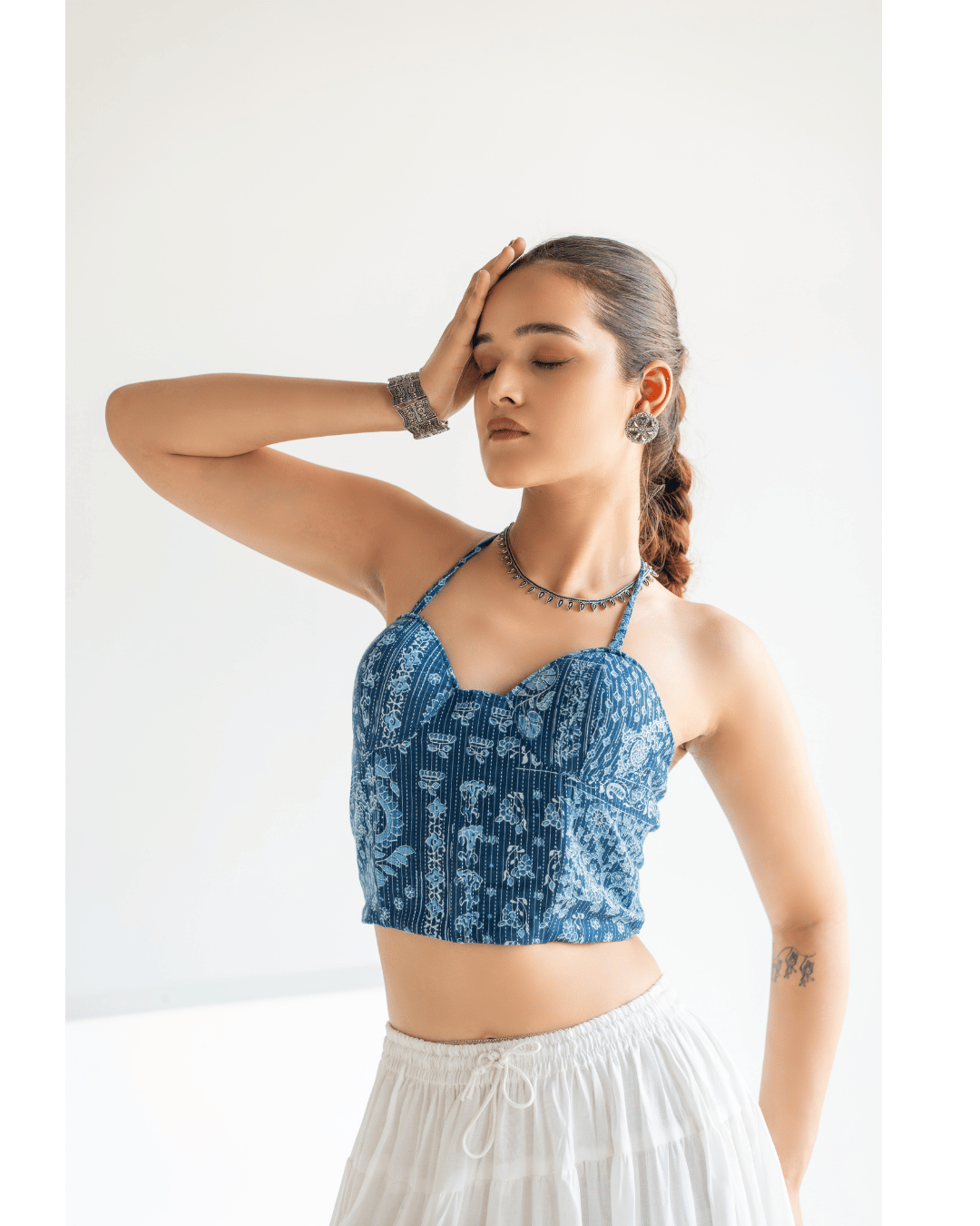 Blue Ajrakh Muse Top