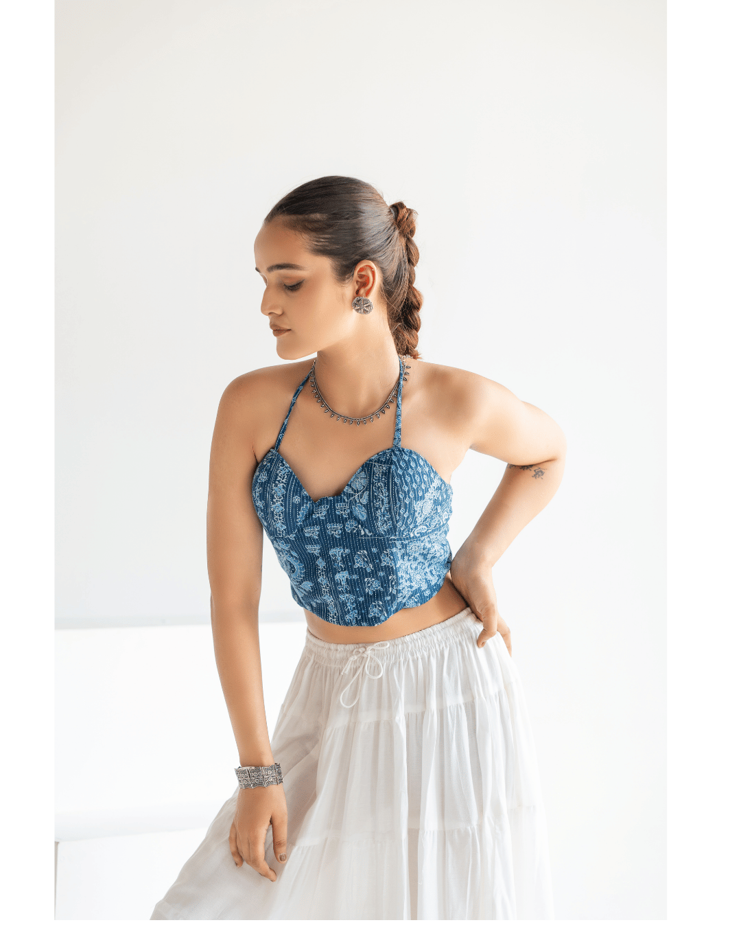 Blue Ajrakh Muse Top