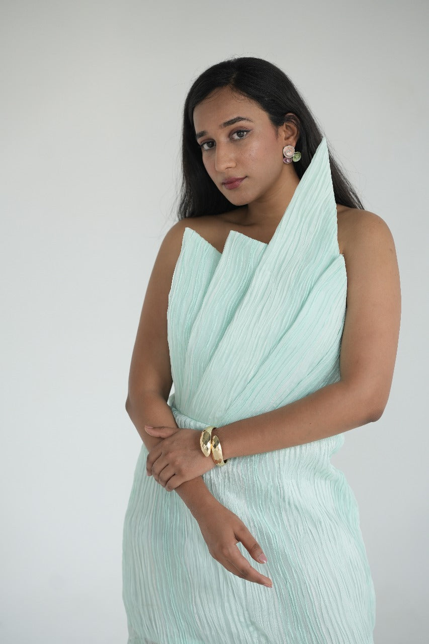 Eunhye Mint Draped Dress (은혜)