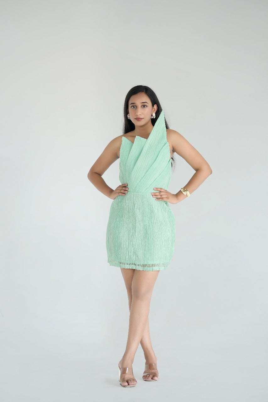 Eunhye Mint Draped Dress (은혜)